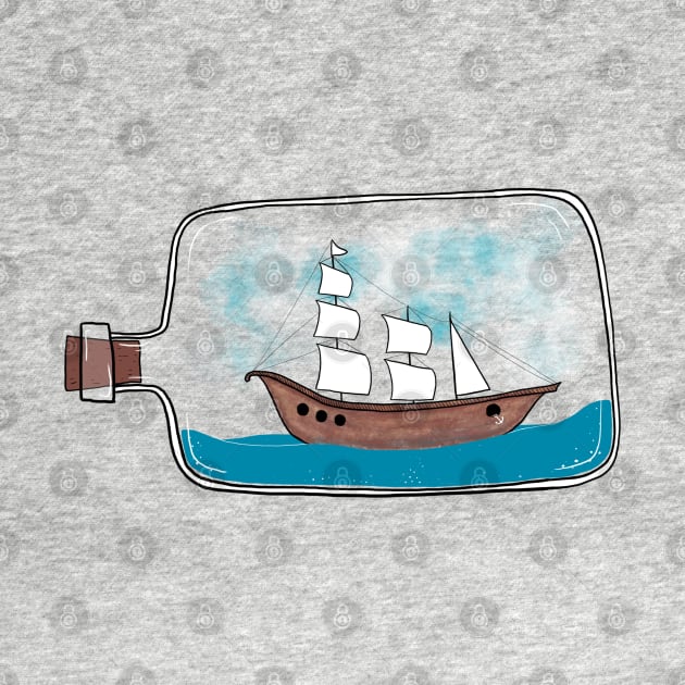 Ship in a bottle by Arpi Design Studio